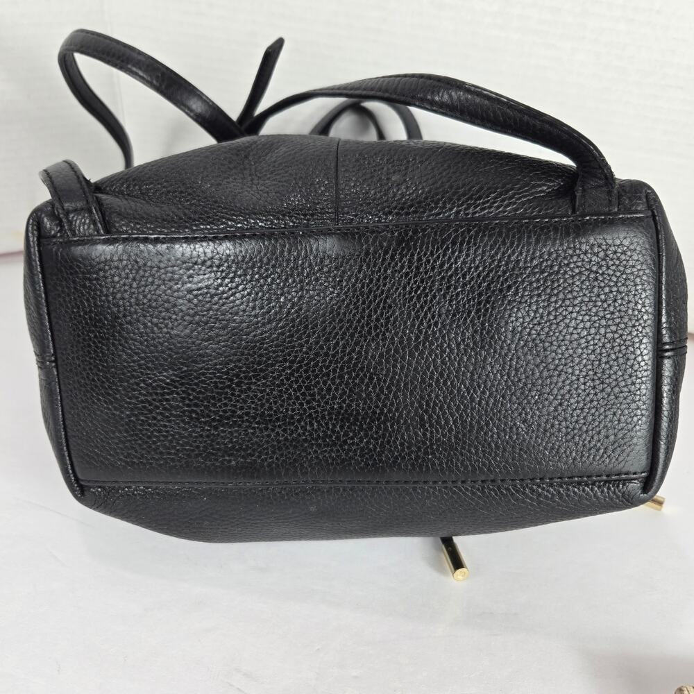 Kate Spade Black Mulberry Pebbled Leather Backpack #854 - Picture 7 of 13